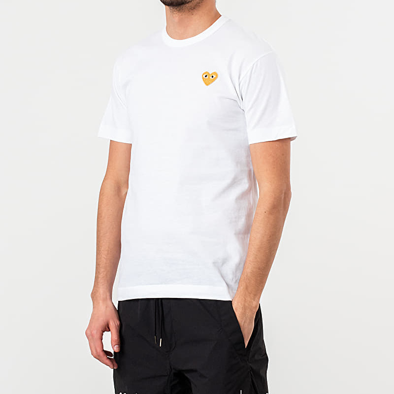Тениски Comme des Garçons PLAY Gold Emblem Tee White 271432