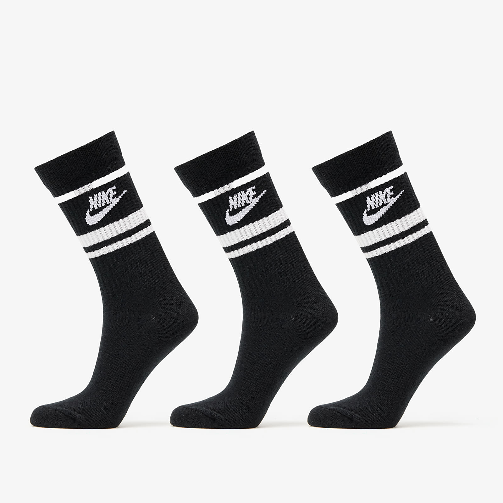 Чорапи Nike Crew Sportswear Essential Stripe Socks 3-Pack Black/ White 563824