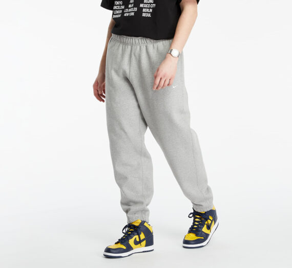 Дънки и панталони NikeLab Fleece Pants Dk Grey Heather/ White 636025