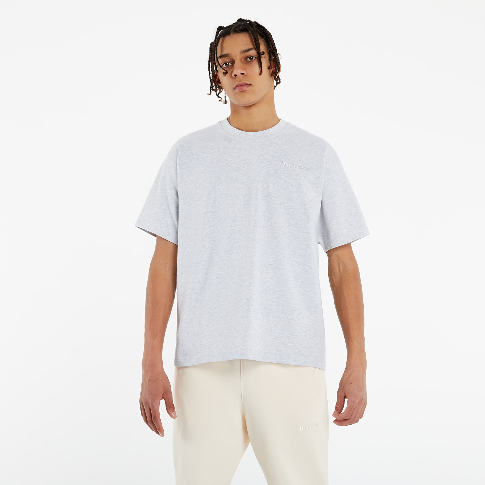 Тениски adidas x Pharrell Williams Basics Shirt Light Grey Heather 669196