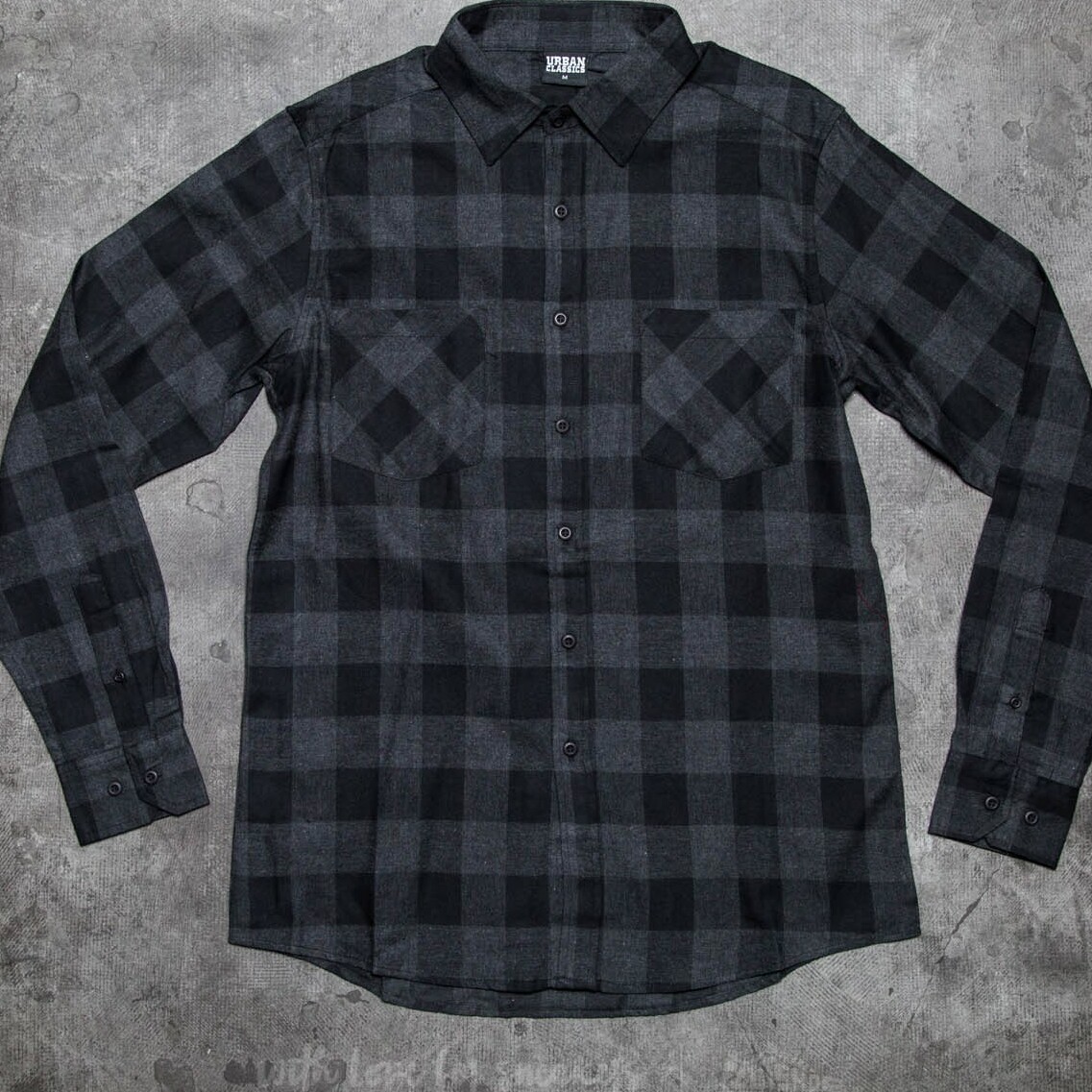 Ризи Urban Classics Checked Flanell Shirt Black/ Charcoal 68270