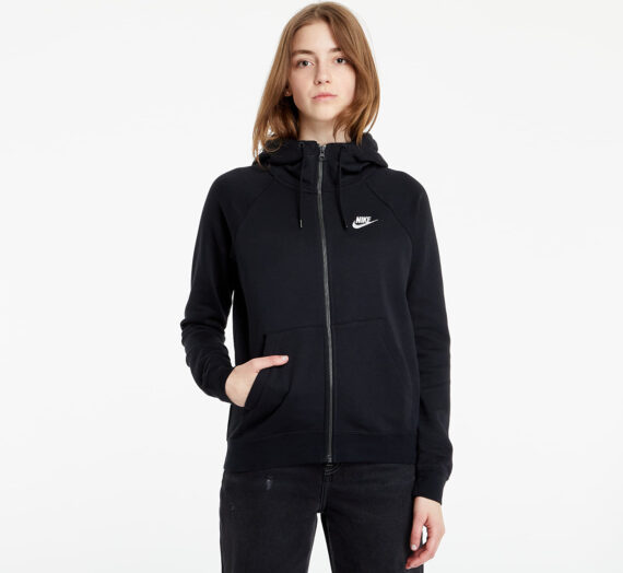 Суичъри и пуловери Nike Sportswear W Essential Full-Zip Fleece Hoodie Black/ White 722347
