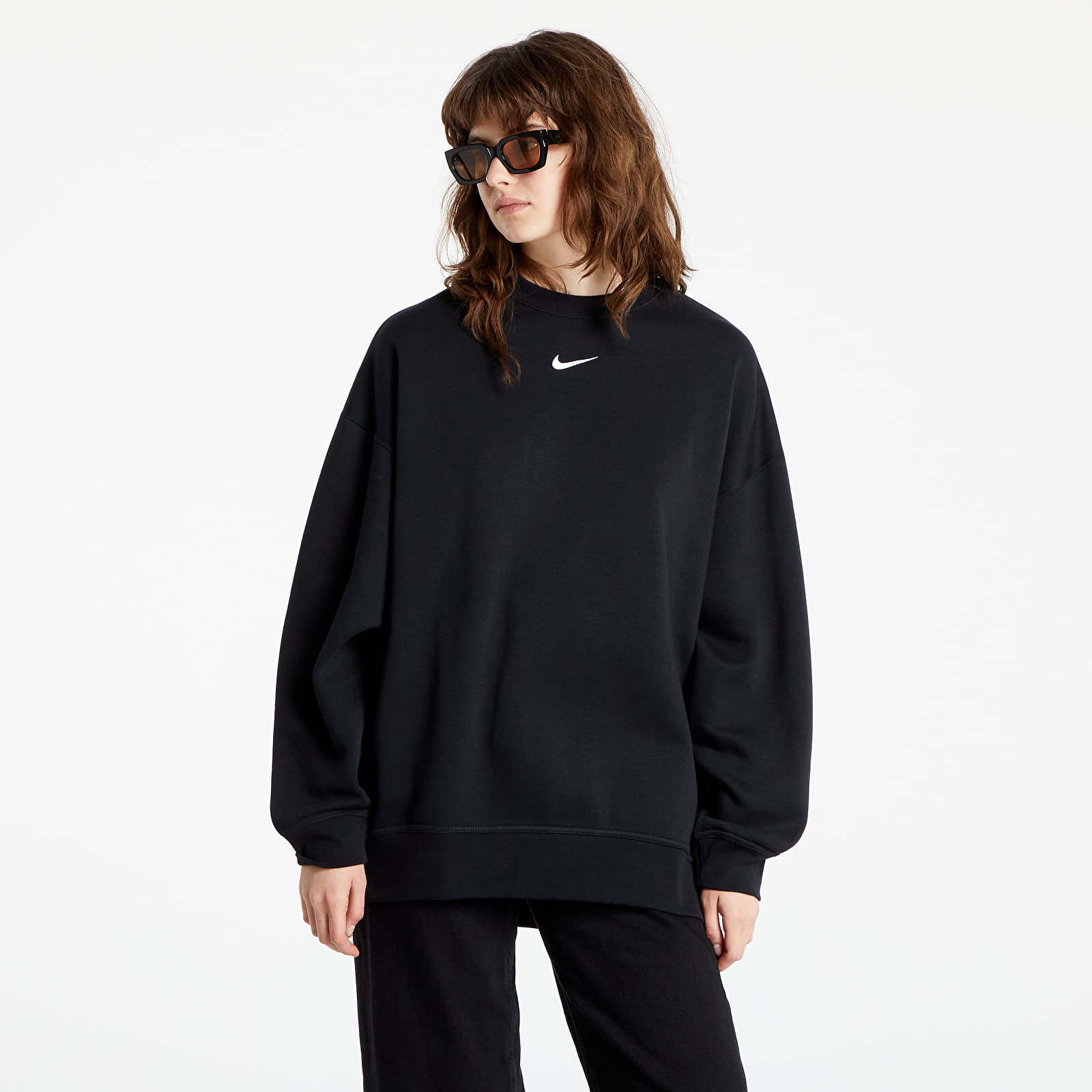 Суичъри и пуловери Nike Sportswear Women’s Over-Oversized Fleece Crew Black/ White 810280