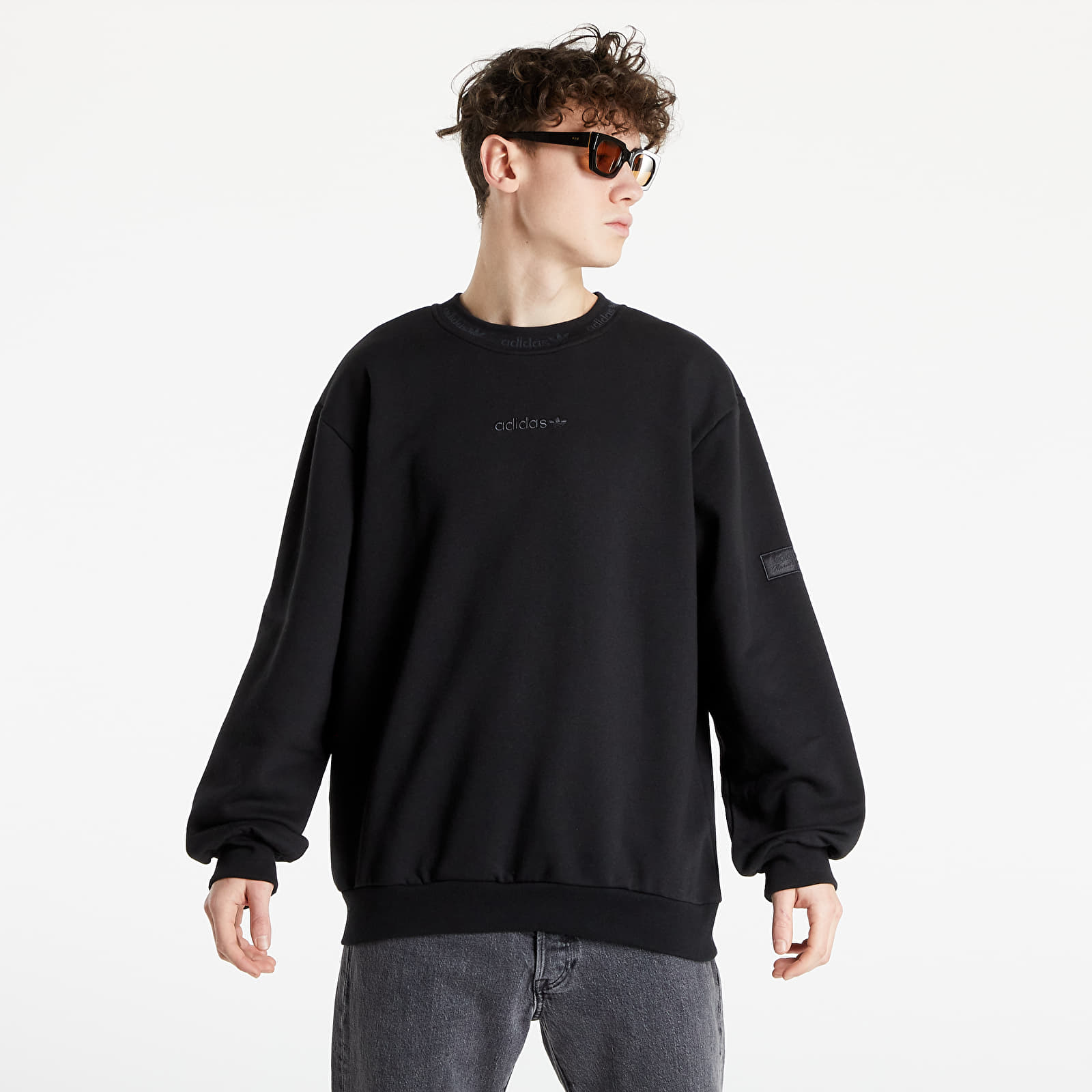 Суичъри и пуловери adidas Trefoil Linear Crew Sweatshirt Black 859687