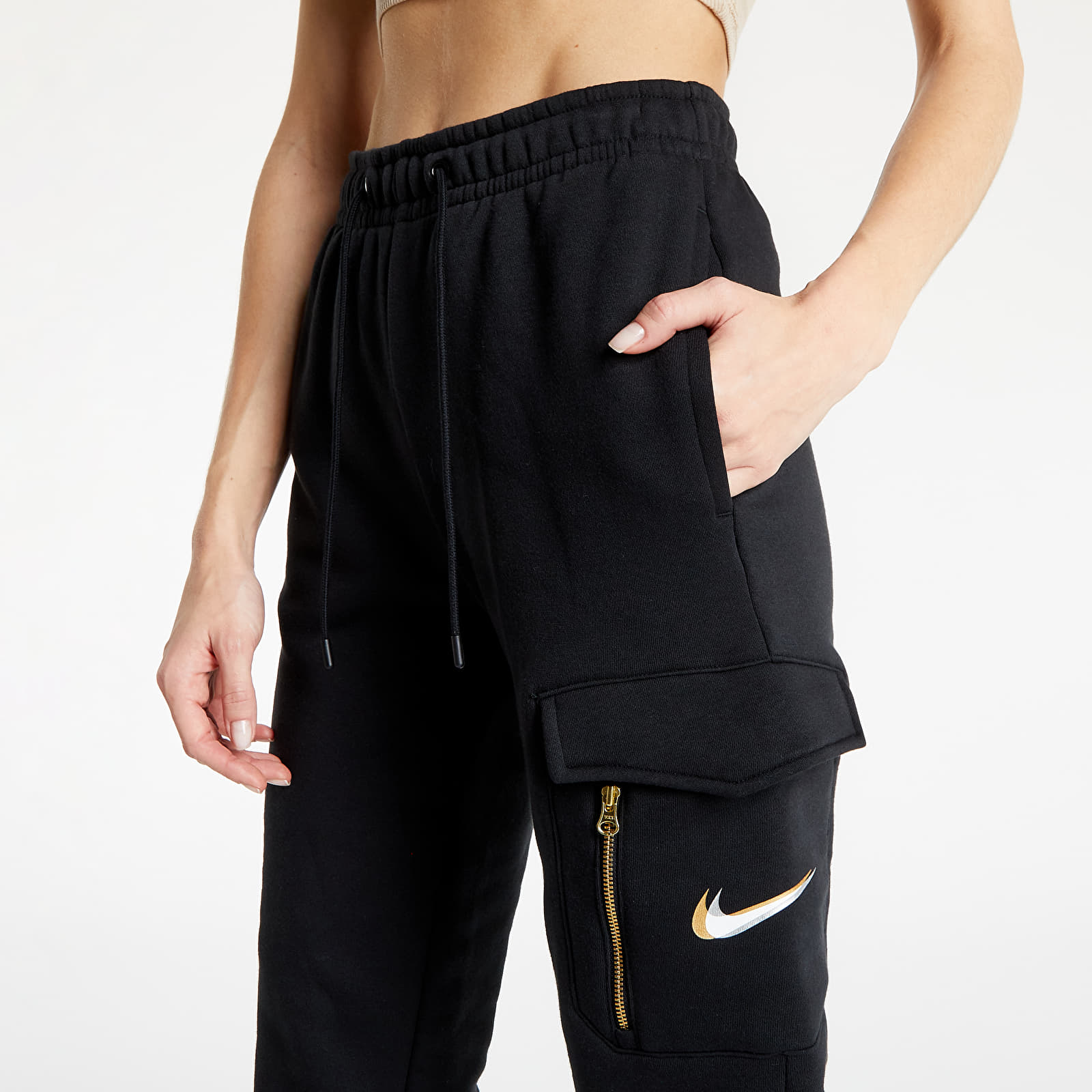 Дънки и панталони Nike Sportswear W NSW Bb Cargo Pant Loose Prnt Black 1064029