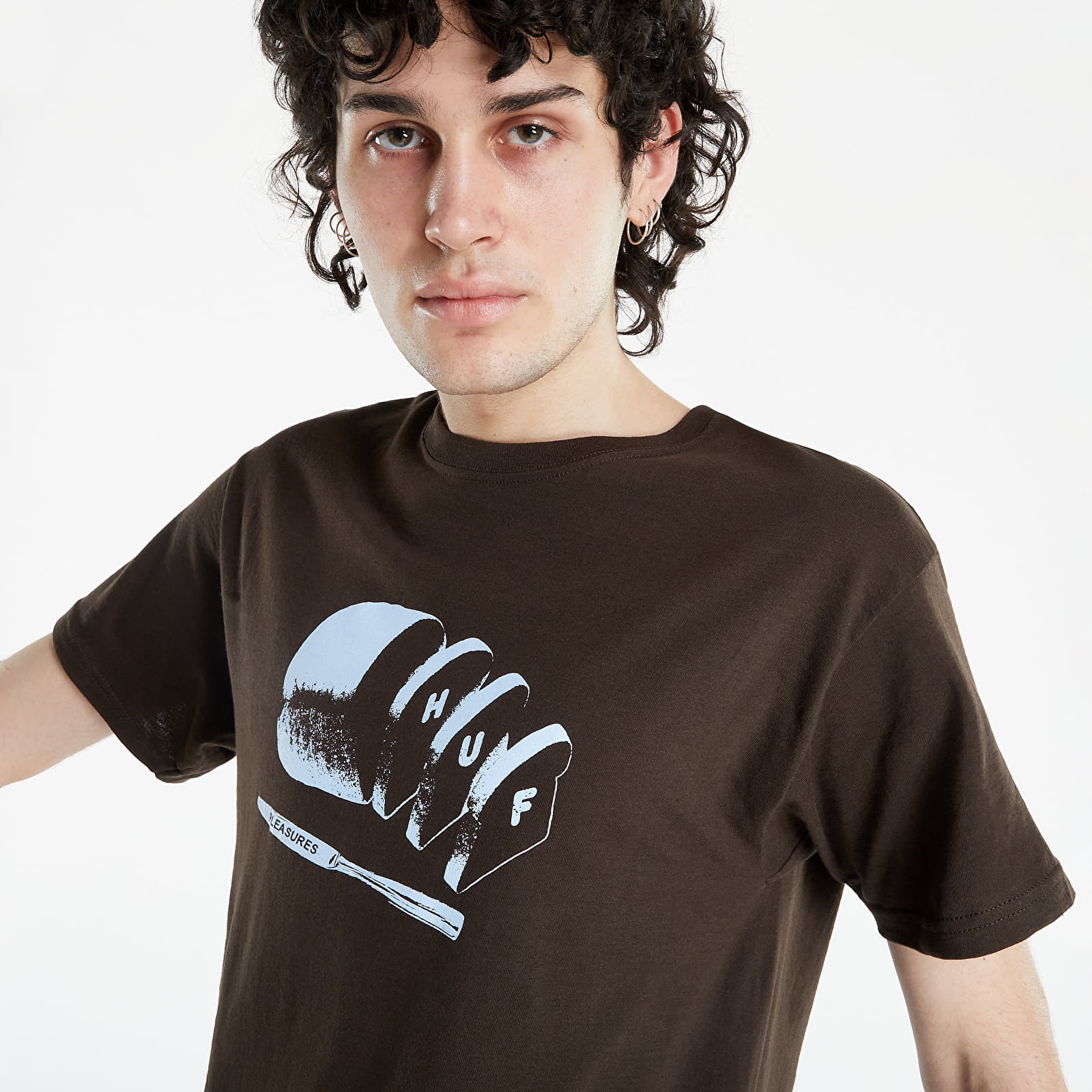 Тениски HUF x Pleasures Breaking Bread T-Shirt Chocolate 1157020