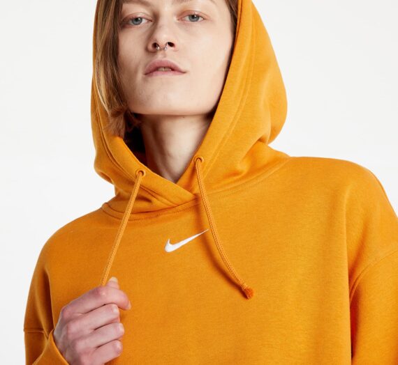 Суичъри и пуловери Nike NSW Essential Collection Women’s Oversized Fleece Hoodie Light Curry/ White 1164451