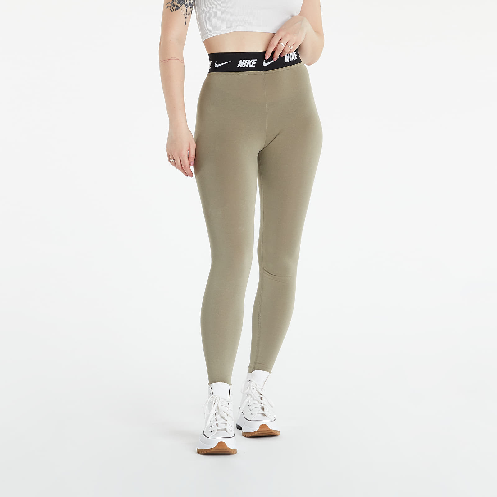 Дънки и панталони Nike NSW Club Women’s High-Waisted Leggings Matte Olive 1164736