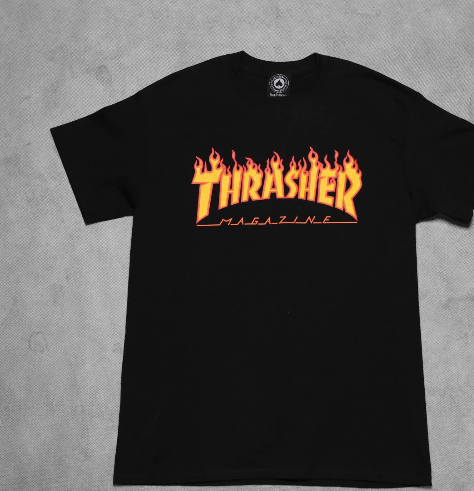 Мъжки дрехи Thrasher Flame Logo T-Shirt Black 48465