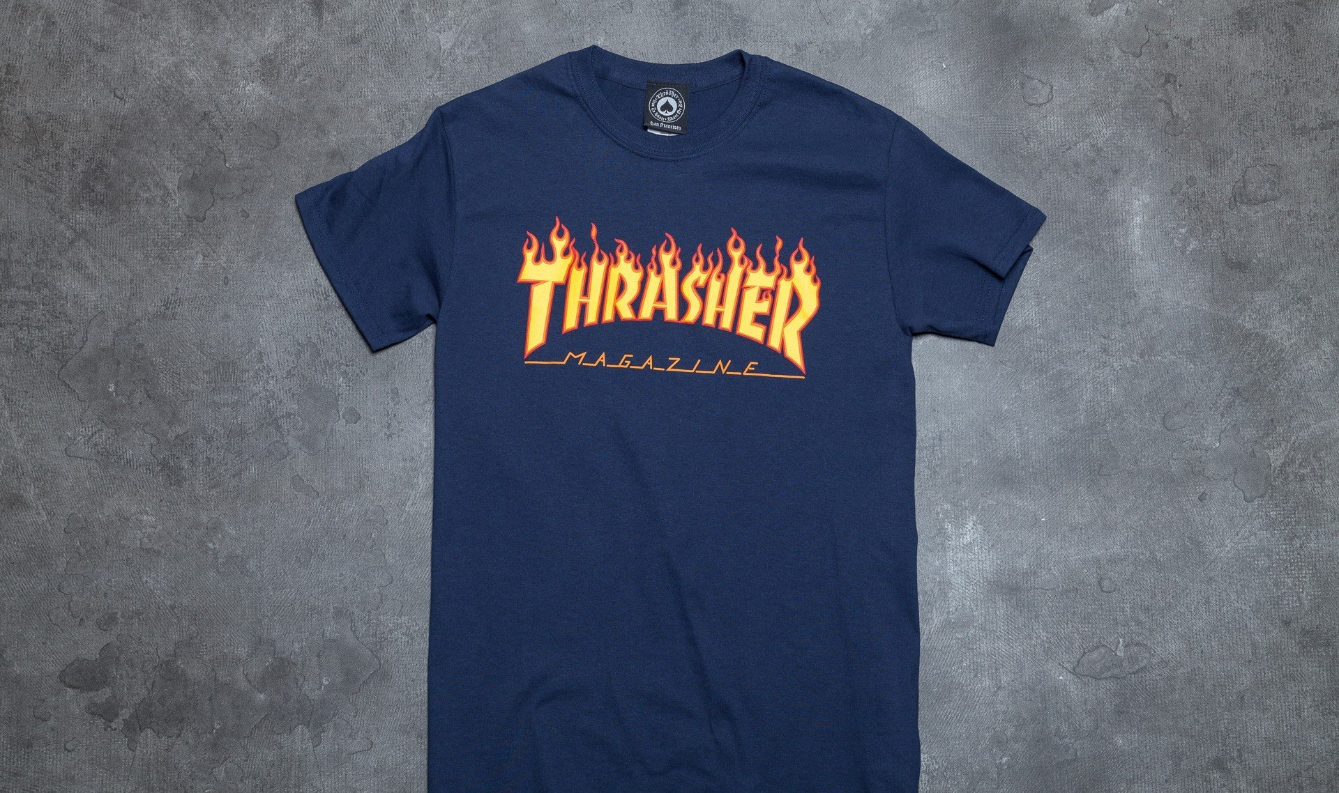 Тениски и ризи Thrasher Flame Logo T-Shirt Navy Blue 62846