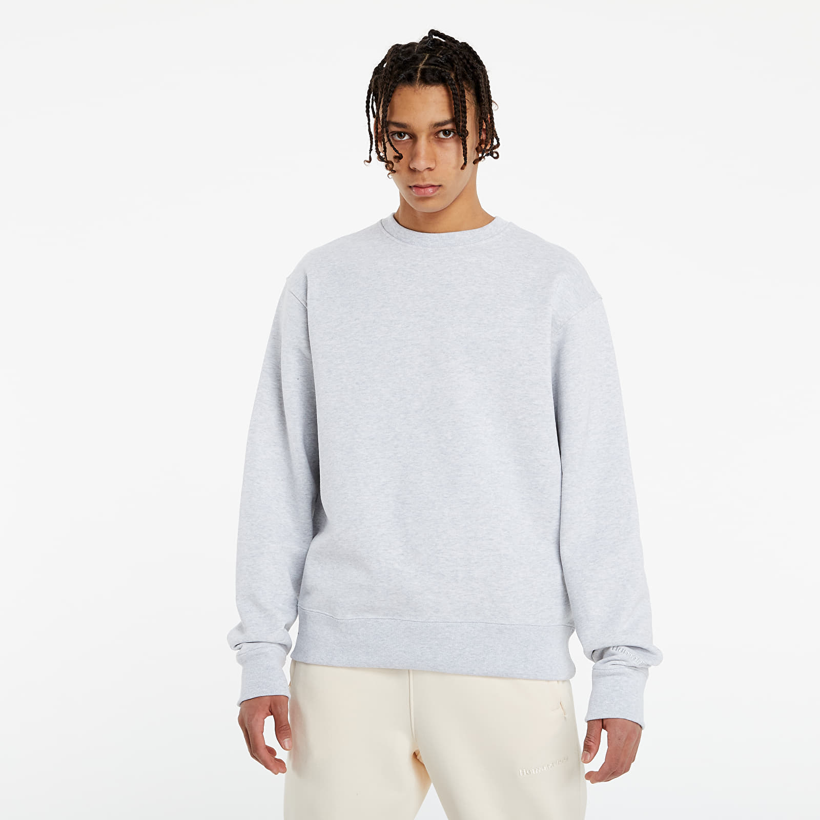 Суичъри и пуловери adidas x Pharrell Williams Basics Crew Light Grey Heather 668455