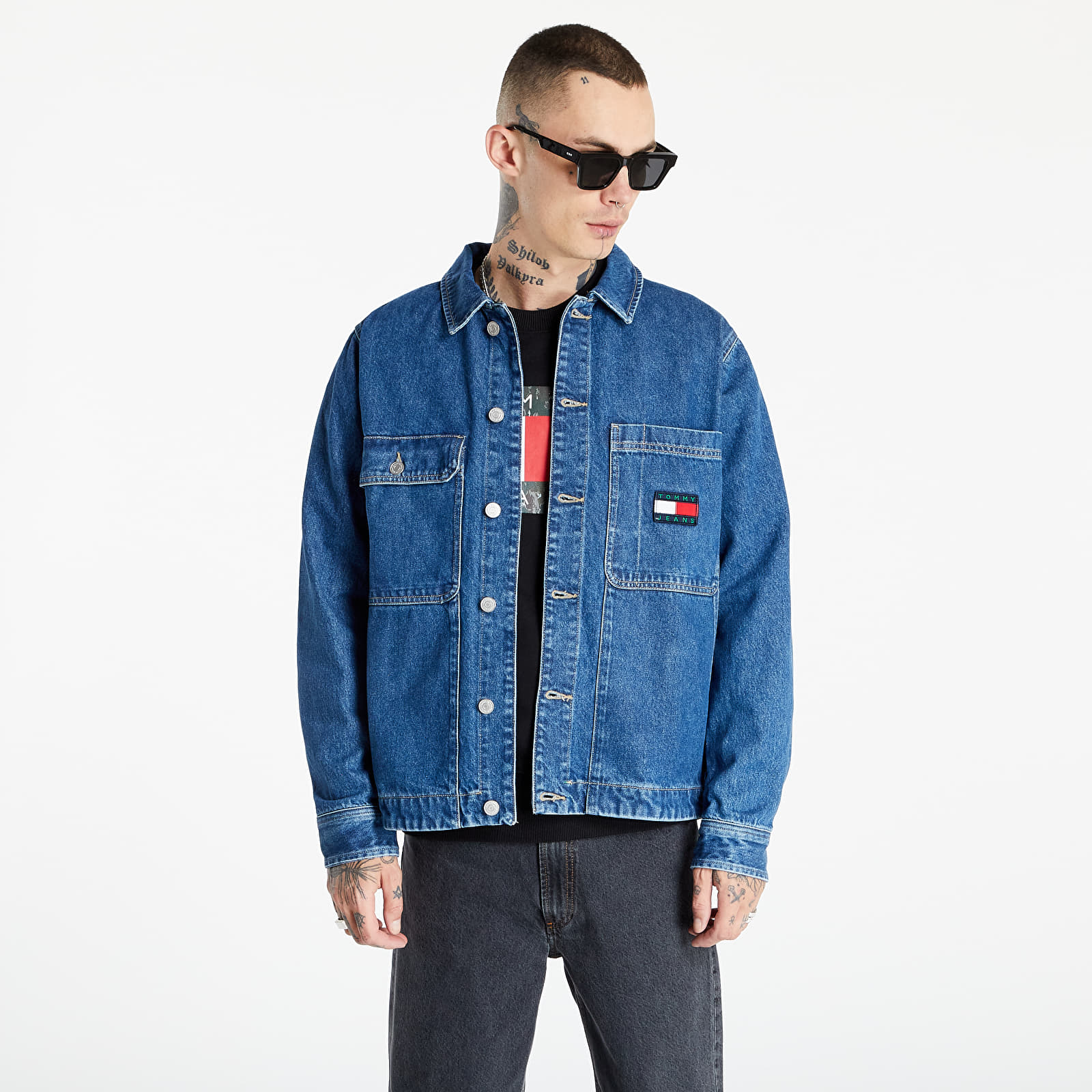 Ризи Tommy Jeans Boxy Shirt Jacket Ae731 Svmbr Blue 707107