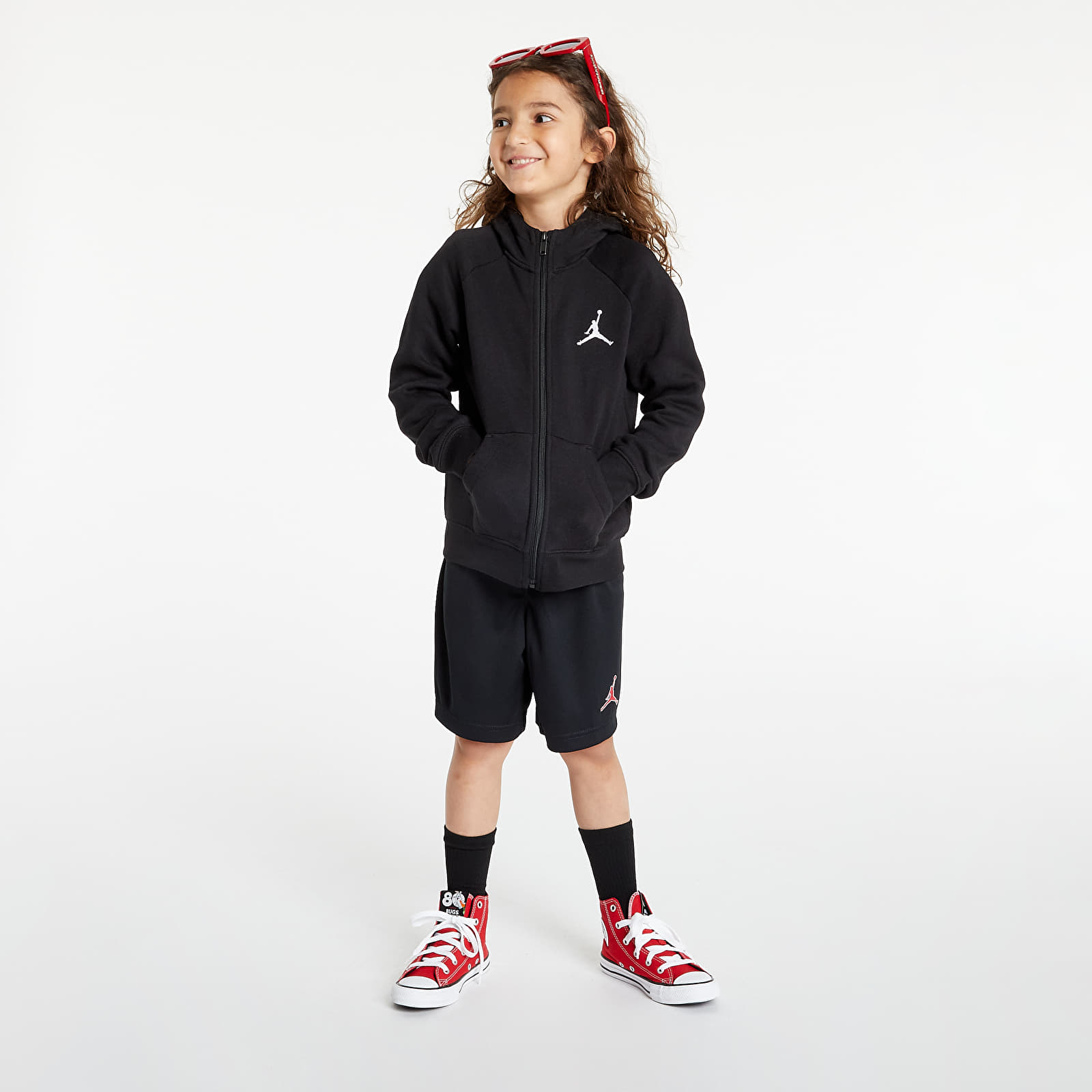 Детски суичъри и пуловери Air Jordan Jumpman Fleece FZ Hoodie Black 735727