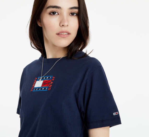 Тениски Tommy Jeans Relaxed Timeless Flag Tee Twilight Navy 750964