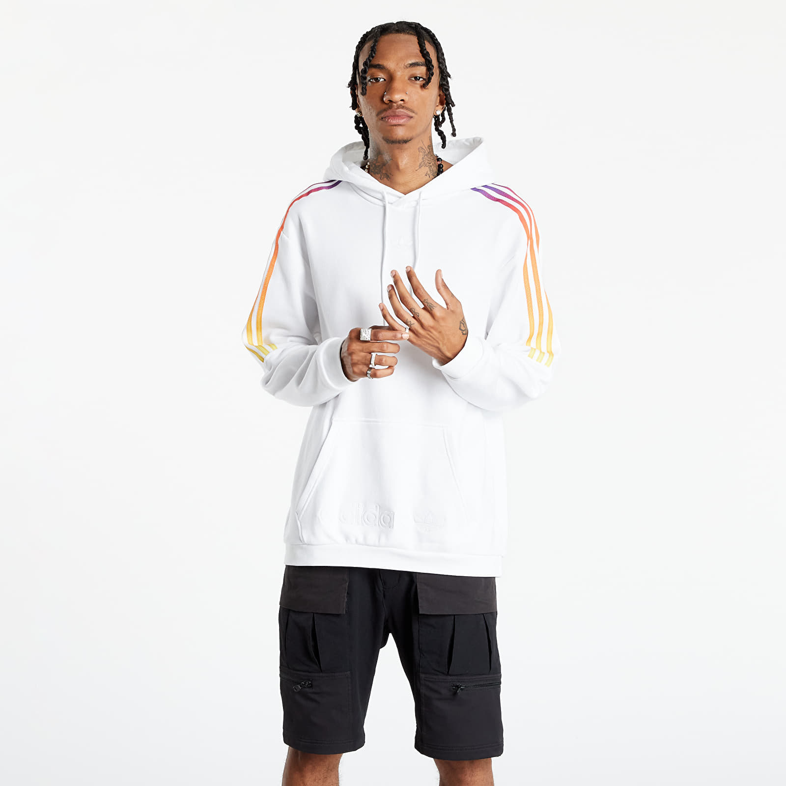 Суичъри и пуловери adidas Originals SPRT 3-Stripes Hoodie White/ Multicolor 786427