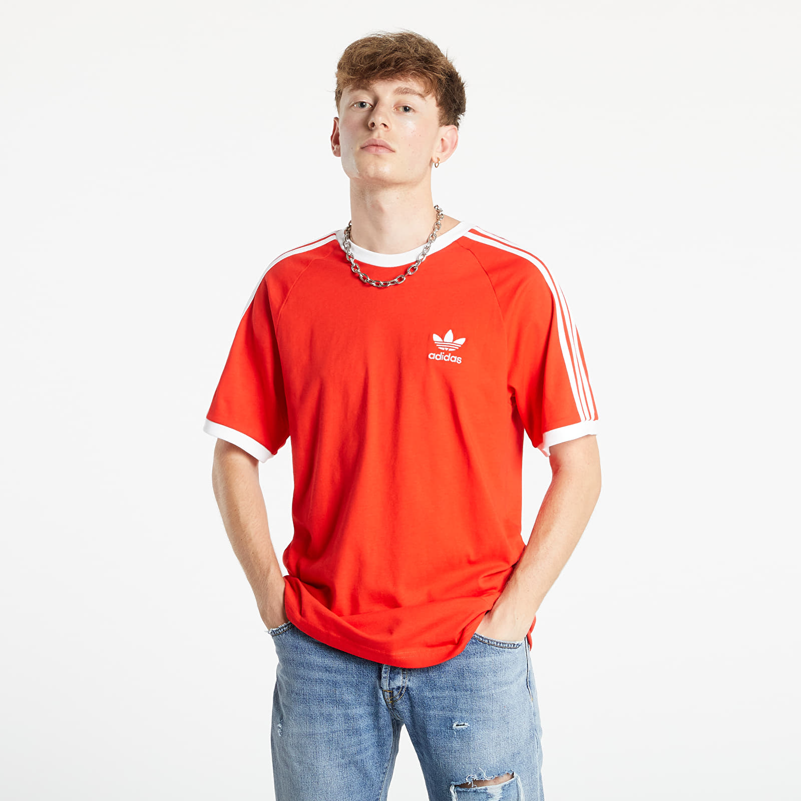 Тениски с къс ръкав adidas 3-Stripes Tee Red 791020