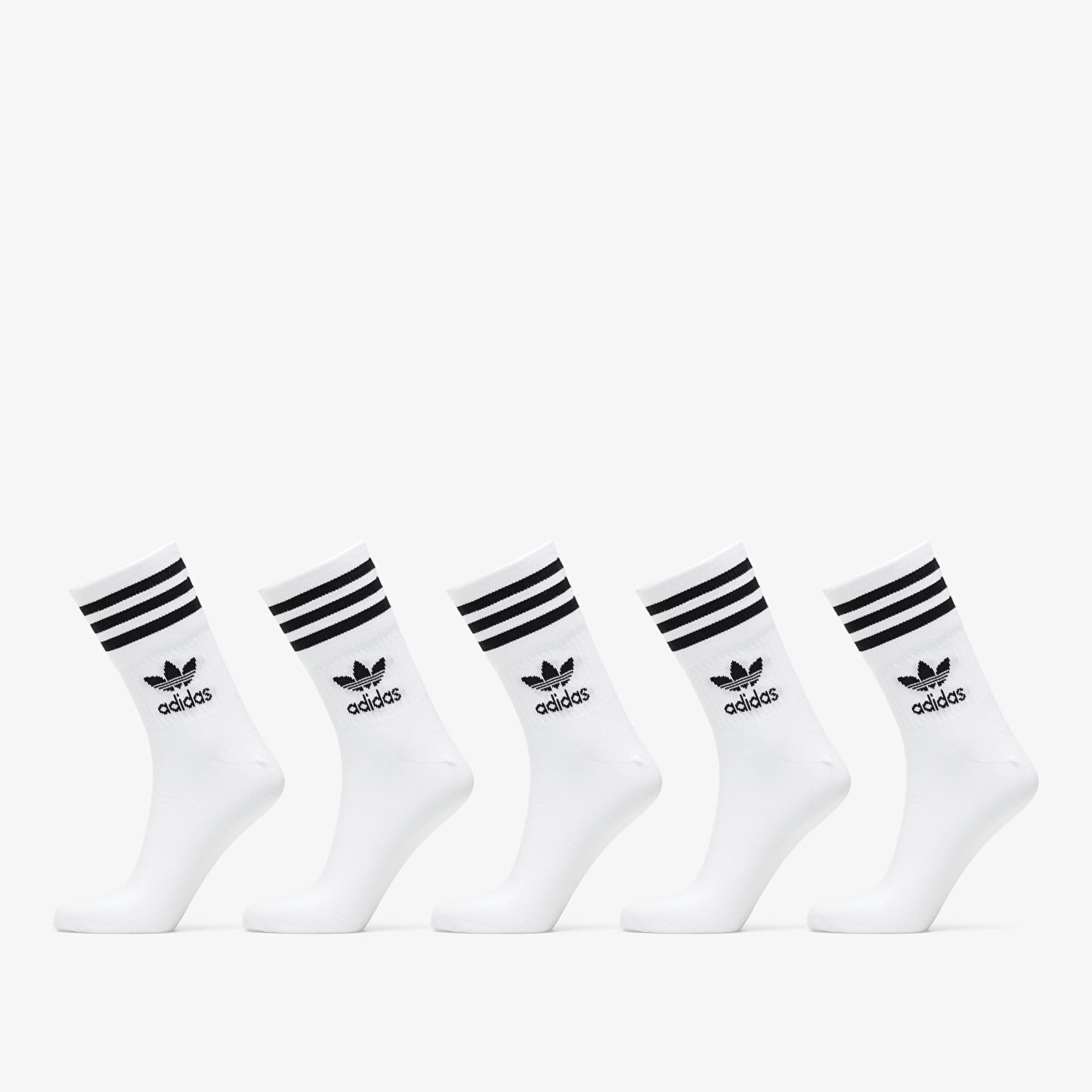 Чорапи adidas Mid Cut Crew 5-Pack White 791590