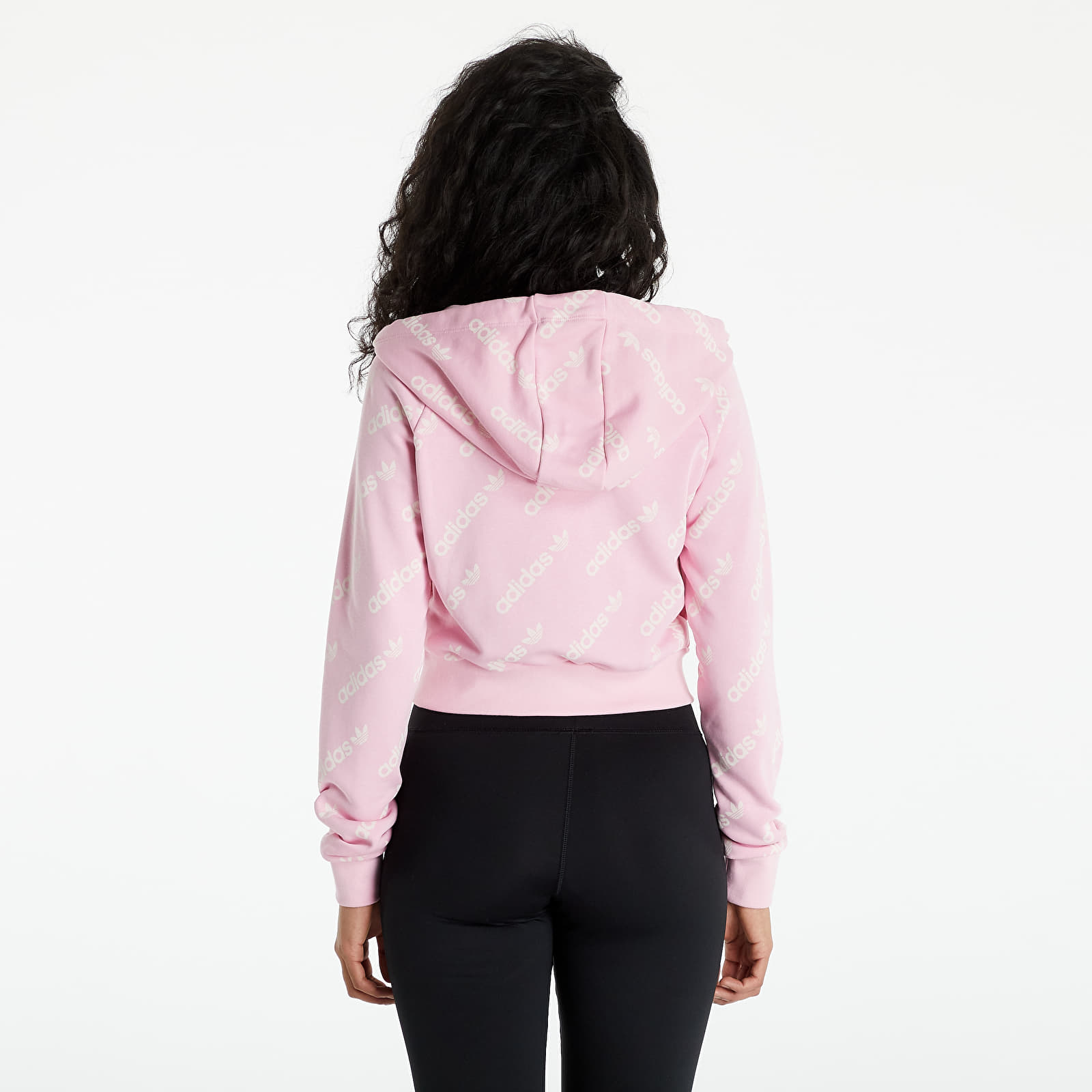 Суичъри и пуловери adidas Cropped Mono Hooded Track Top True Pink 860077