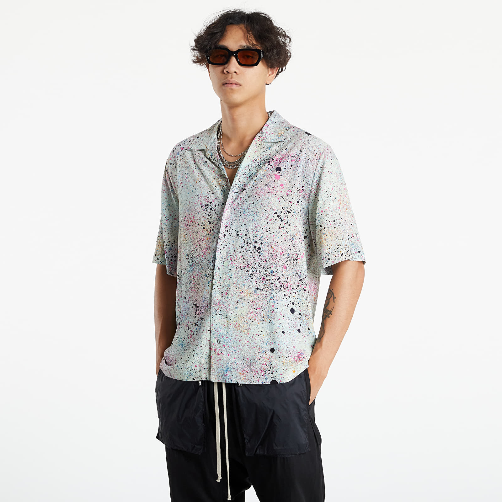 Ризи McQ Br7 Speckle Shirt Mint Light Speckle 972517
