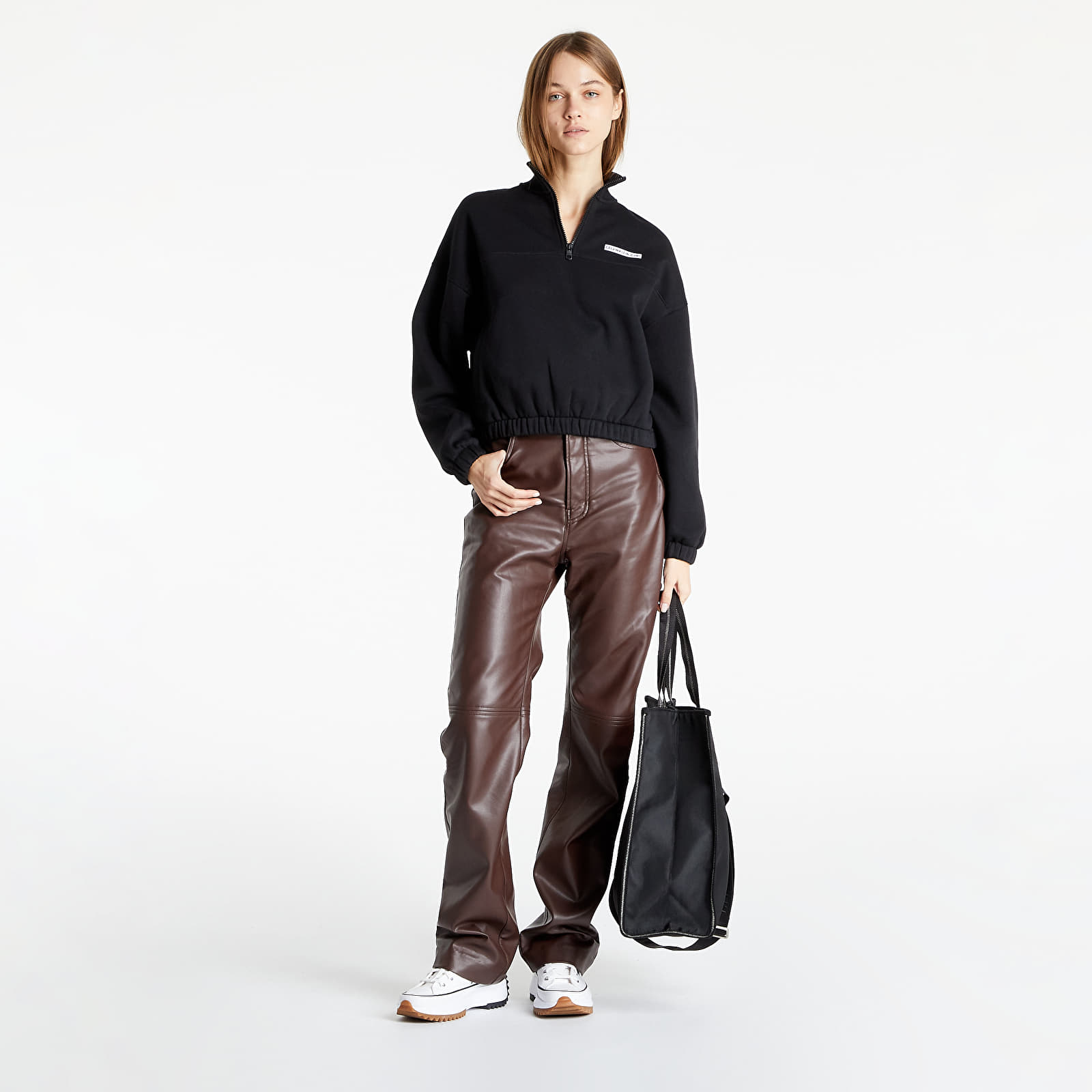 Суичъри и пуловери Calvin Klein Jeans Micro Flock Half Zip Ck Black 976177