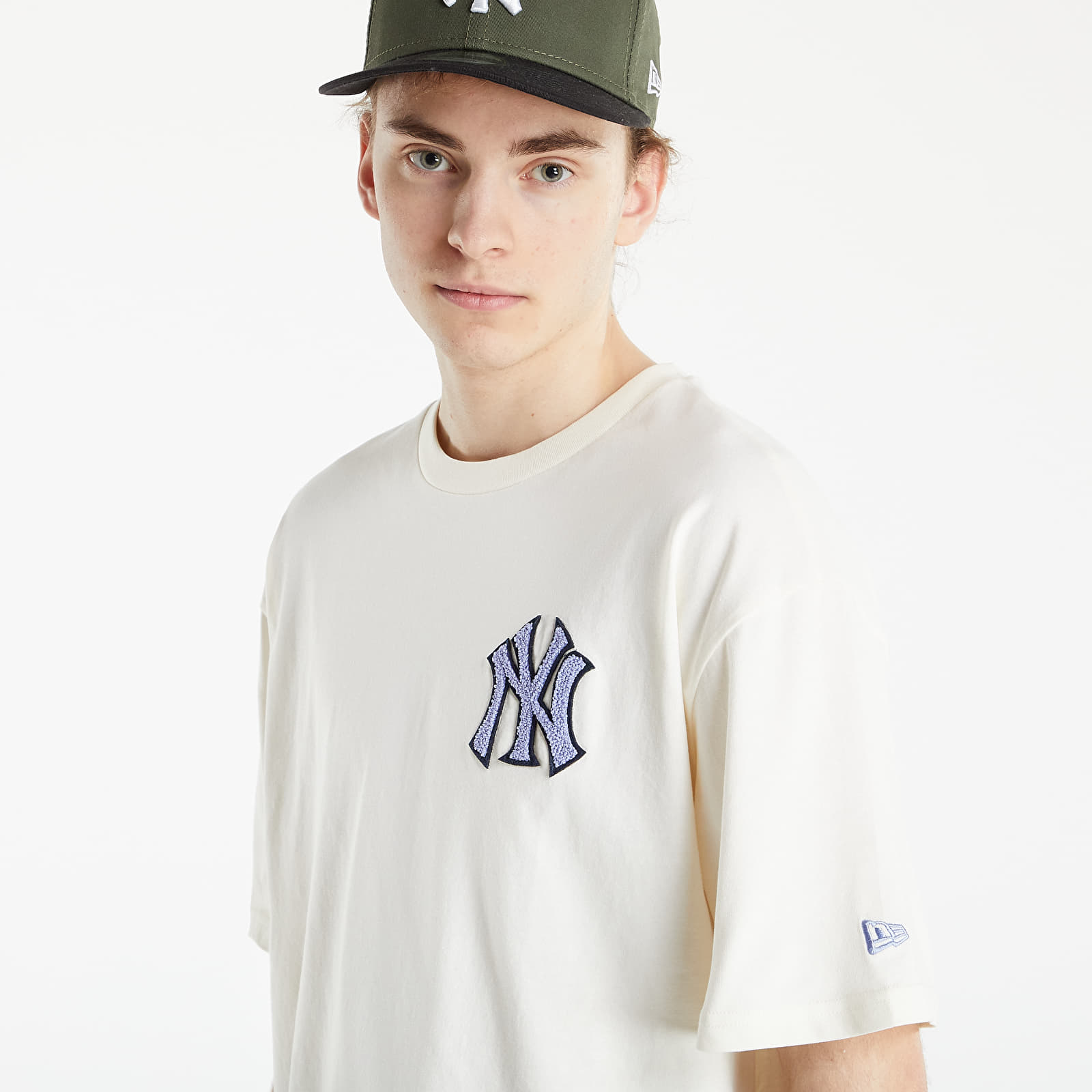 Тениски New Era MLB Heritage Patch Oversized T-Shirt New York Yankees Off White 1146805
