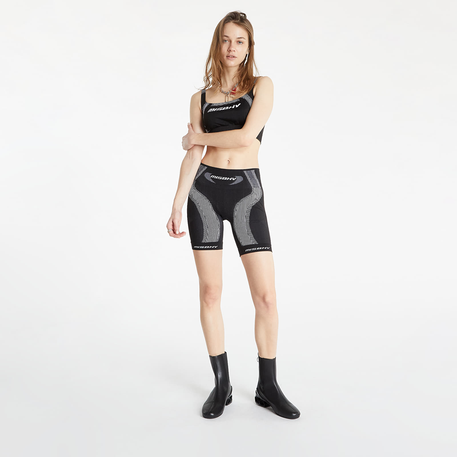 Къси панталони MISBHV Sport Biker Shorts Black/ White 1337170