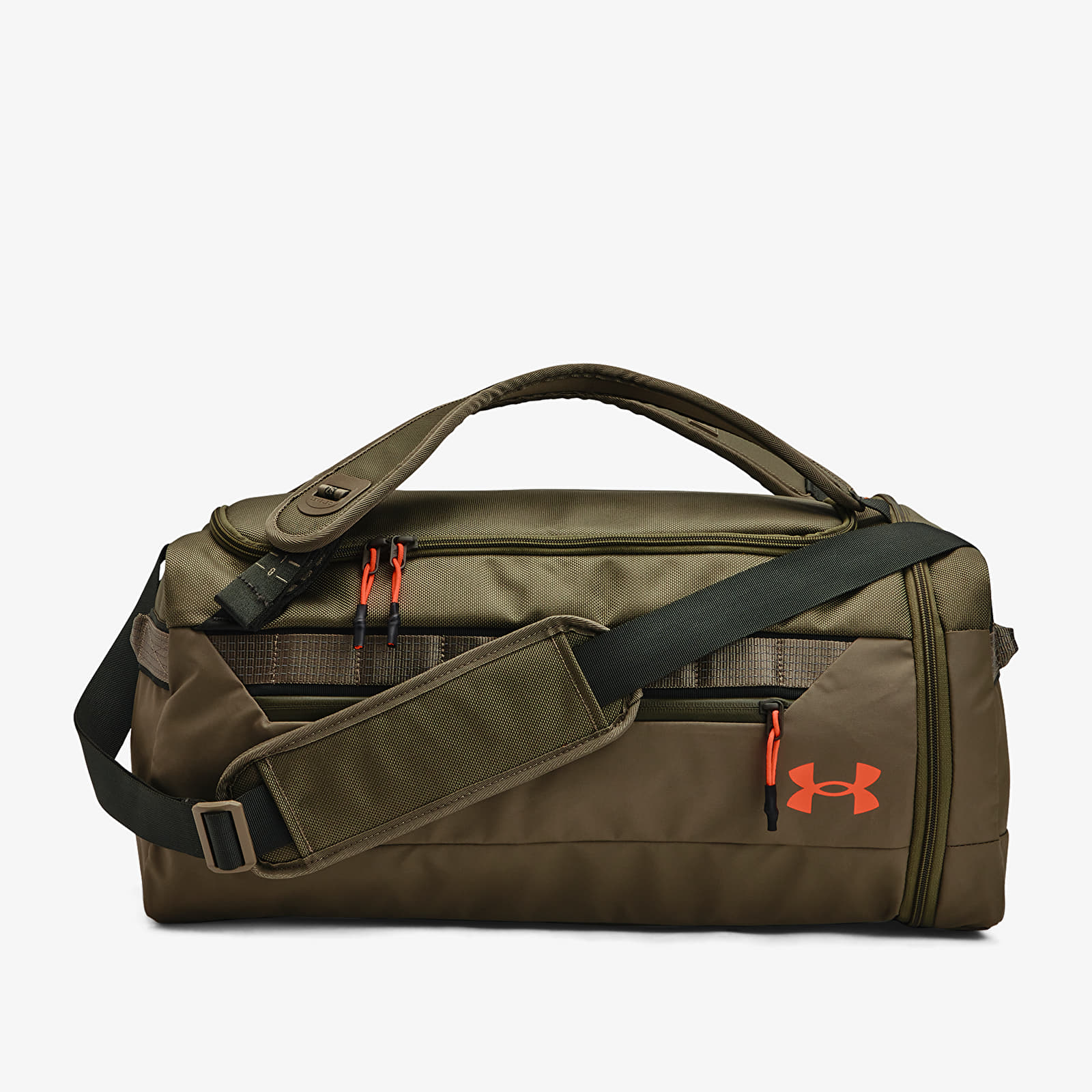 Crossbody чанти Under Armour Triumph Duffle Backpack Tent/ Baroque Green/ Blaze Orange 912796