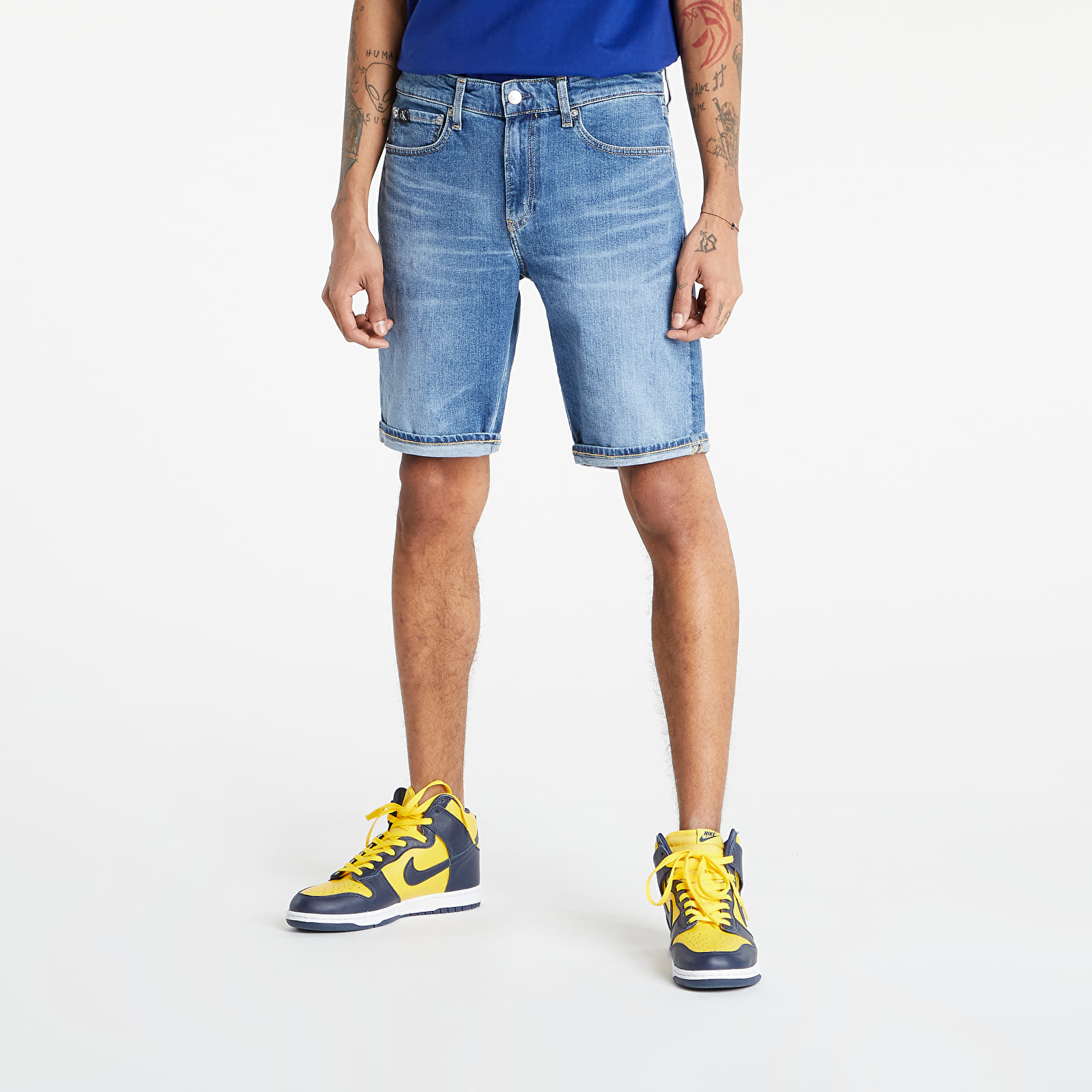 Къси панталони Calvin Klein Jeans Regular Shorts Denim Dark 989482