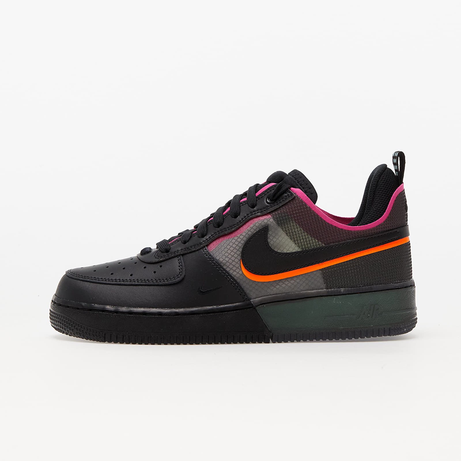 Мъжки кецове и обувки Nike Air Force 1 React Black/ Black-Team Orange-Pink Prime 1171015