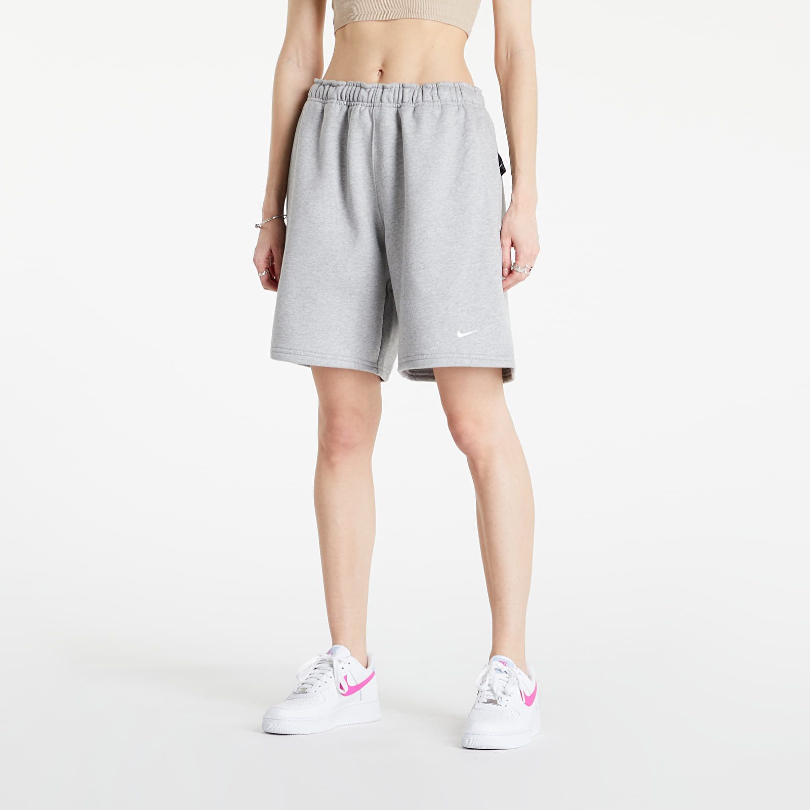 Къси панталони Nike NRG Solo Swoosh Fleece Shorts Dark Grey Heather/ White 1375678