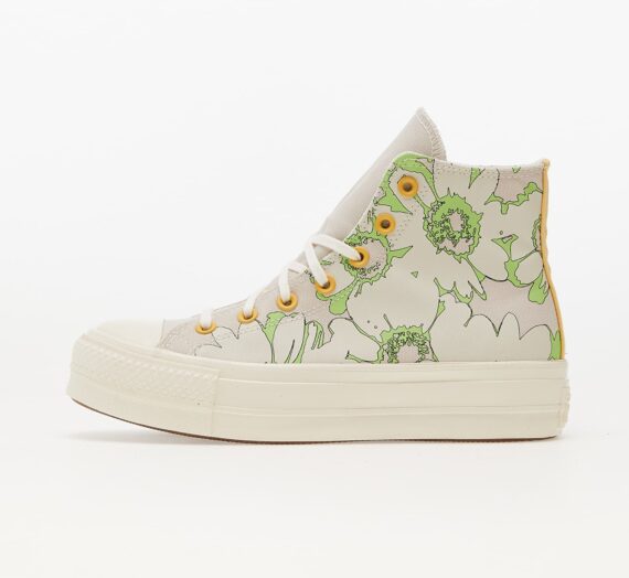 Дамски кецове и обувки Converse Chuck Taylor All Star Lift Summer Florals Desert Sand/ Lime Rave/ Egret 1410373